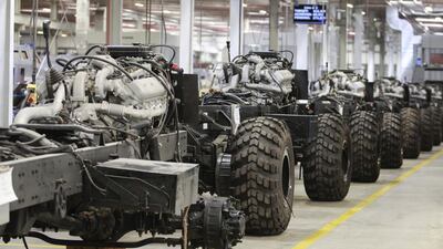 The Streit Group armoured vehicle manufacturing plant in Ras Al Khaimah. Sarah Dea / The National