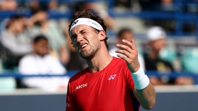 Casper Ruud during the match against Carlos Alcaraz. Reuters