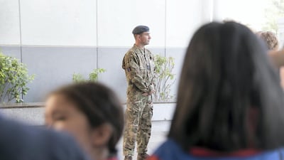 The St Andrew's Church Remembrance Day service. Reem Mohammed / The National