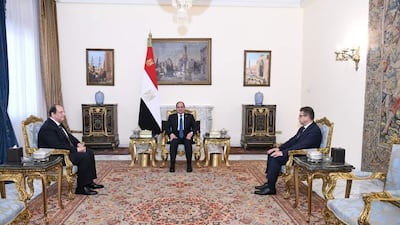 Egypt's President Abdel Fattah El Sisi at the swearing-in ceremony of the country’s new chief of intelligence Hassan Mahmoud Rashad. Photo: Office of President Abdel Fattah El Sisi