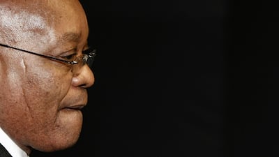 In this photo taken on March 4, 2010 South African president Jacob Zuma arrives for a press conference at Wembley Stadium, in London. Carl Court / AFP