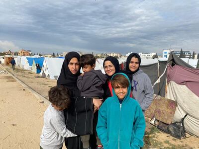 Narmin's sister Noura in a refugee camp in Gaza. She says they have lost everything. Photo: Narmin El Gabbour