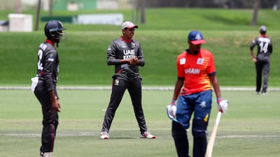 Aryan Lakra-led UAE eased to a nine-wicket win against Bahrain on Saturday. Pawan Singh / The National
