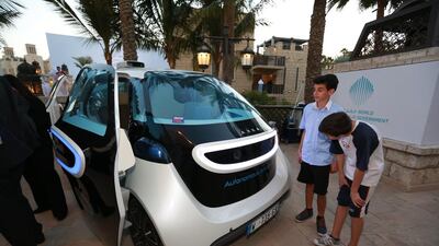 Integrating the driverless cars fully into traffic with conventional vehicles will be a challenge, experts say. Victor Besa for The National