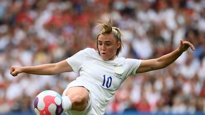 England midfielder Georgia Stanway controls the ball. AFP