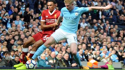 Right midfield: Kevin de Bruyne (Manchester City) – A wonderful pass to Sergio Aguero brought the first of two assists against Liverpool to open the Belgian’s account for the season. Rui Vieira / AP Photo