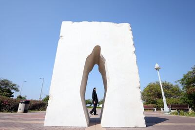 Clearing by Athar Jaber, one of the installations on display at the Abu Dhabi Public Art Biennial. Chris Whiteoak / The National