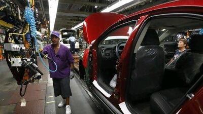 The General Motors Hamtramck Assembly plant in the US. The car maker benefited from an increase in production of high-margin vehicles in North America and also a boost in sales from emerging markets.