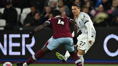 Darwin Nunez (Gakpo, 77') - NR. Had space on the break but should have done better in some moments, giving away the ball carelessly. AFP