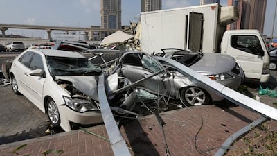 According to residents in Al Shaiba Tower A, the incident happened between 9.30am and 10am. Pawan Singh / The National