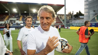 Roberto Mancini during a charity match in Italy earlier this month. Reuters