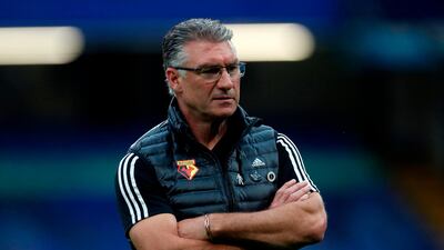 Watford coach Nigel Pearson watches from the sideline. AFP