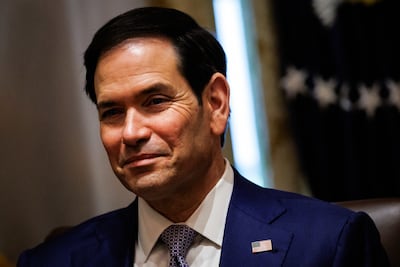 US Secretary of State Marco Rubio during a cabinet meeting at the White House this week. Bloomberg