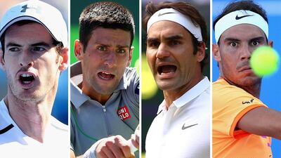 Andy Murray, Novak Djokovic, Roger Federer and Rafa Nadal. Composite from agencies