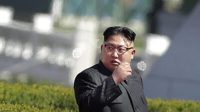 North Korean leader Kim Jong-un arrives for the official opening of the Ryomyong residential area on April 13, 2017, in Pyongyang, North Korea. Japan's prime minister Shinzo Abe warned a parliamentary panel that North Korea may be capable of firing a missile loaded with sarin nerve gas toward Japan. Wong Maye-E/AP Photo