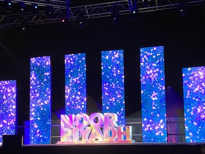 Noor Riyadh will be running across 40 locations and five hubs in the Saudi capital until November 19. Photo: Razmig Bedirian / The National