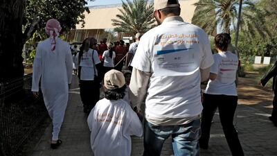 The second annual EnviroWalk was held at Al Ain Zoo on Saturday. Christopher Pike / The National