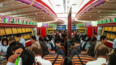 People queue to buy and sell gold inside a gold shop, following a recent drop in prices from record highs, in Bangkok, Thailand, February 3, 2026. REUTERS / Chalinee Thirasupa