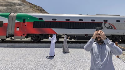The first passenger service will take travellers from Abu Dhabi's Mohamed bin Zayed City station to the Fujairah station in Al Hilal City next week. Antonie Robertson / The National