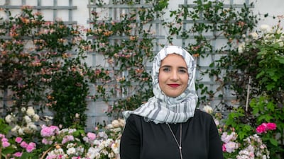 Man Booker Prize winner Jokha Alharthi, from Oman, discusses her book Celestial Bodies at Hay Festival Abu Dhabi. Picture by Hay Festival Abu Dhabi