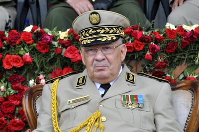 Algerian then Deputy Minister for National Defence and Chief of Staff of the Peoples National Army, Ahmed Gaid Salah, attends an event in Algiers on June 27, 2012. EPA