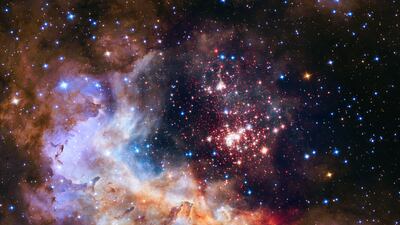 To celebrate Hubble’s 25th year in orbit, an image of star cluster Westerlund 2 was taken. Discovered in the 1960s, this cluster has some of the hottest, biggest and brightest stars known to humankind. Photo: European Space Agency