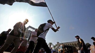 Protesters gather in Tahrir square. AFP