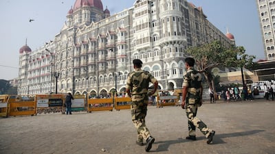 The Taj Mahal Palace, at the time of the attacks in Mumbai in 2008. ‘Hotel Mumbai’, a 2018 film starring Dev Patel, is based on those events. AP