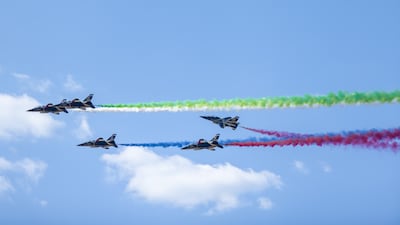 The Fursan Al Emarat display team perform. Bloomberg