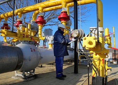 An employee works at the Chisinau-1 gas distribution plant in Moldova. Reuters