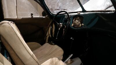 A look at the seats Ferdinand and Ferry Porsche sat in. AP Photo