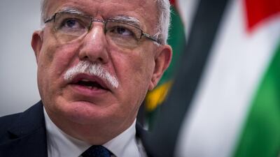 Palestinian Foreign Minister Riyad Al Maliki questioned US Ambassador David Friedman's thinking behind his claim that Israel could annex parts of the West Bank. AFP