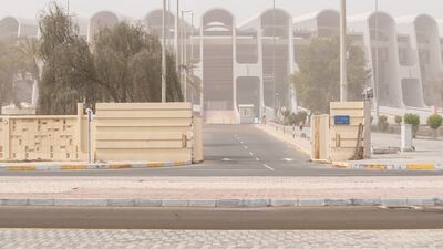 Heavy dust in the Zayed Sports City area of Abu Dhabi. Victor Besa / The National