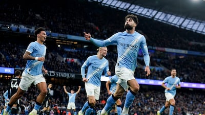Manchester City defender Josko Gvardiol celebrates scoring their second goal. PA