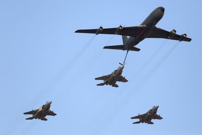 Israeli F-15I combat jets at an air show outside Beersheva, in southern Israel, in 2013. EPA