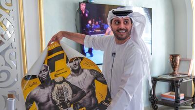 Mohammed Al Hosani hopes to be calling the shots from ringside during UFC Fight Island in Abu Dhabi. Victor Besa / The National