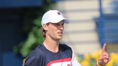 Andreas Seppi gestures during his match against Paul-Henri Mathieu in Dubai. Ali Haider/EPA