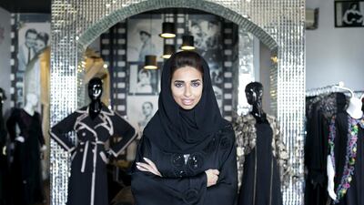 Abaya designer Sara Al Madani’s vision of entrepreneurship is not only about commerce, it is also about education. Reem Mohammed / The National