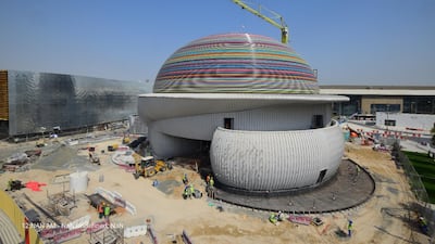 Multi-coloured tubes wrapped around the Russian Pavilion will draw visitors into the three-storey structure.