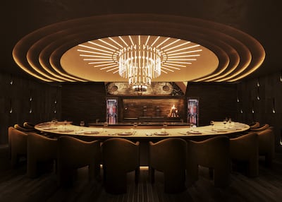 Smoked Room is made up of mirrors, brass and black brick. Photo: Smoked Room