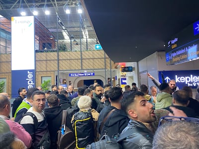 Tensions were high after Syrians were diverted back to Istanbul because of heavy fog. Lizzie Porter / The National