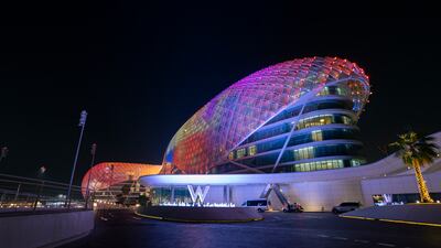 Yas Island, Abu Dhabi’s premier leisure and entertainment hub, put on a multicoloured light show to celebrate Holi, the festival of colours, on Friday, March 18. All photos: Yas Island