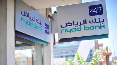 Profits at Riyad Bank, Saudi Arabia's third-largest bank by market capitalisation, fell to 899 million Saudi riyals for the third quarter. Michael Bou-Nacklie for The National