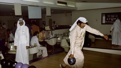 Bowling was one of the leisure activities enjoyed by both local and expatriate workers on the oil base at Das Island, in 1976.
