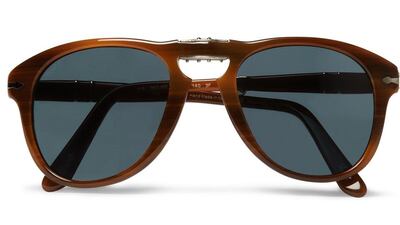 A tough, practical pair suitable for any condition and occasion, these strong square-framed polarised shades were inspired by no less than Steve McQueen. Dh1,699, Persol. Courtesy: Persol