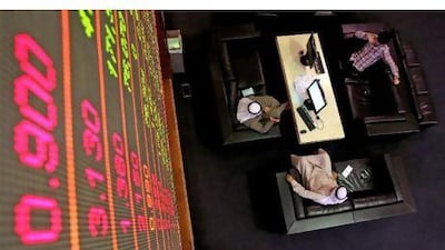 The Dubai Financial Market General Index fell 0.9 per cent to 1,360.80,. AFP