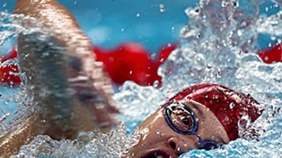 Li Xuanxu, who competed for China during the Beijing Olympics, was one of many who swam world-class times in nationals.
