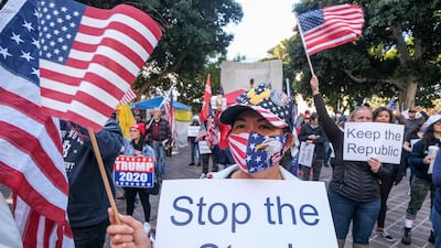 Supporters of US President Donald Trump protest the November 3rd presidential election election in Los Angeles, California. AFP