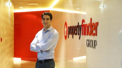 Michael Lahyani ,founder and CEO of Property Finder Group, plans to recruit more staff and invest in technology after securing $120m in a new funding round. Pawan Singh / The National