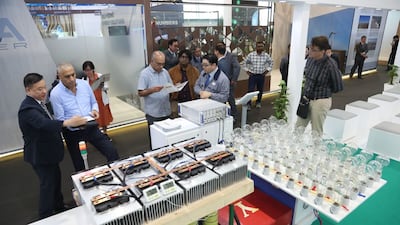 Zero-emission smart power generator displayed at Cop28. Photo: Ali Al Shouk